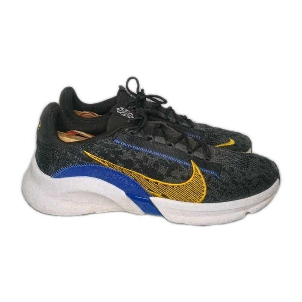 Nike SuperRep Go 3 Flyknit Next Nature Womens 12 Training Cross Fit Black Gold